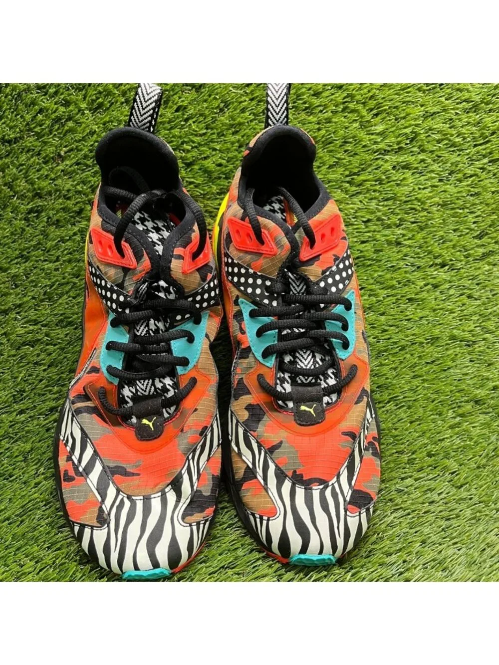 Puma LQDCell Origin Mixed Mens Size 10 Orange Black Athletic Shoes Sneakers